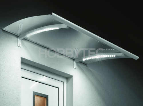 Vchodová stříška s moderním LED osvětlením